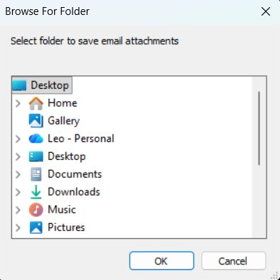 Browse for folder